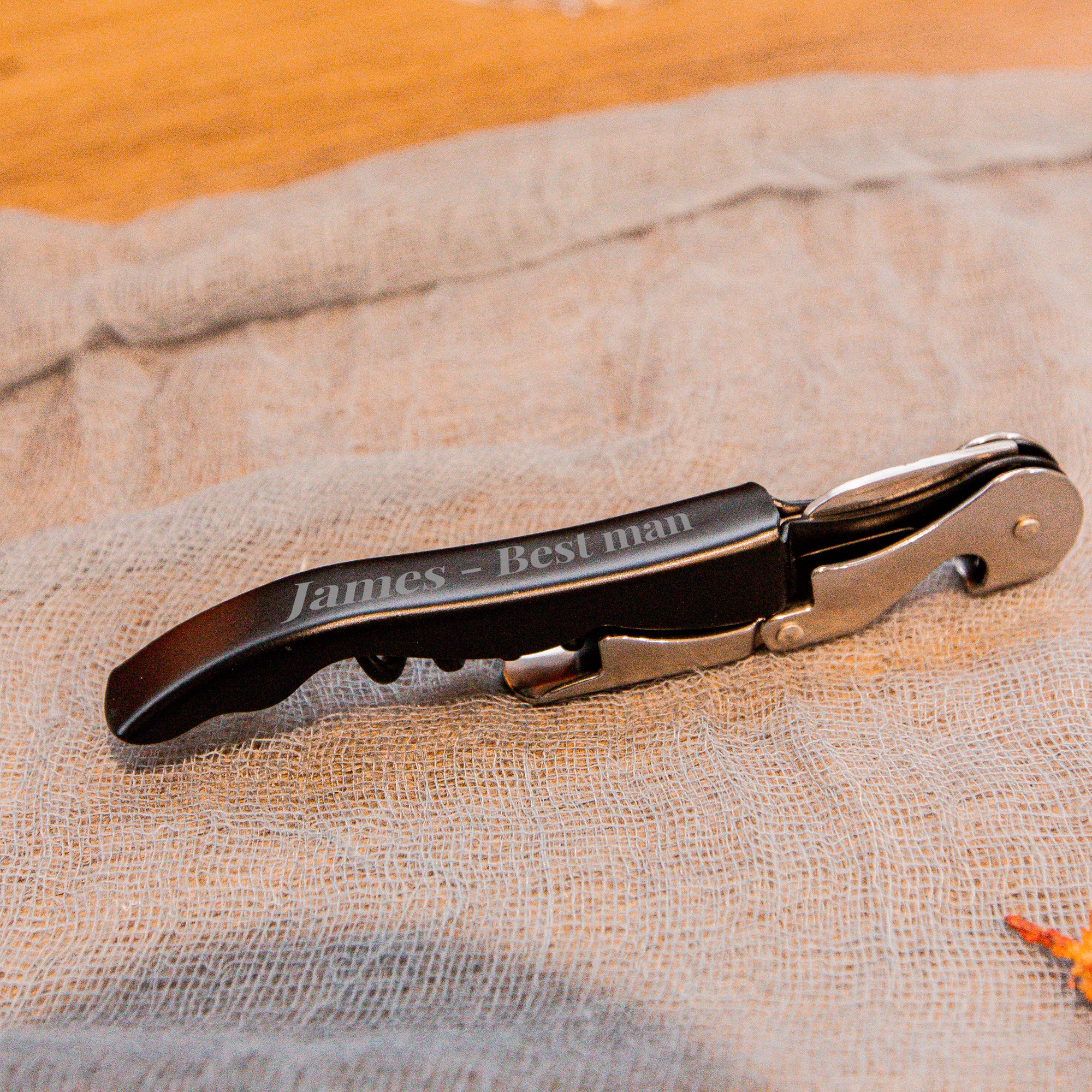 Personalised Engraved Corkscrew Wine Bottle Opener, Engraved Multitool Utility Knife, Custom Logo Corporate Gift, Wedding Favour, Groomsman/ Father's Day Gift for Him, Christmas/ Teacher Present