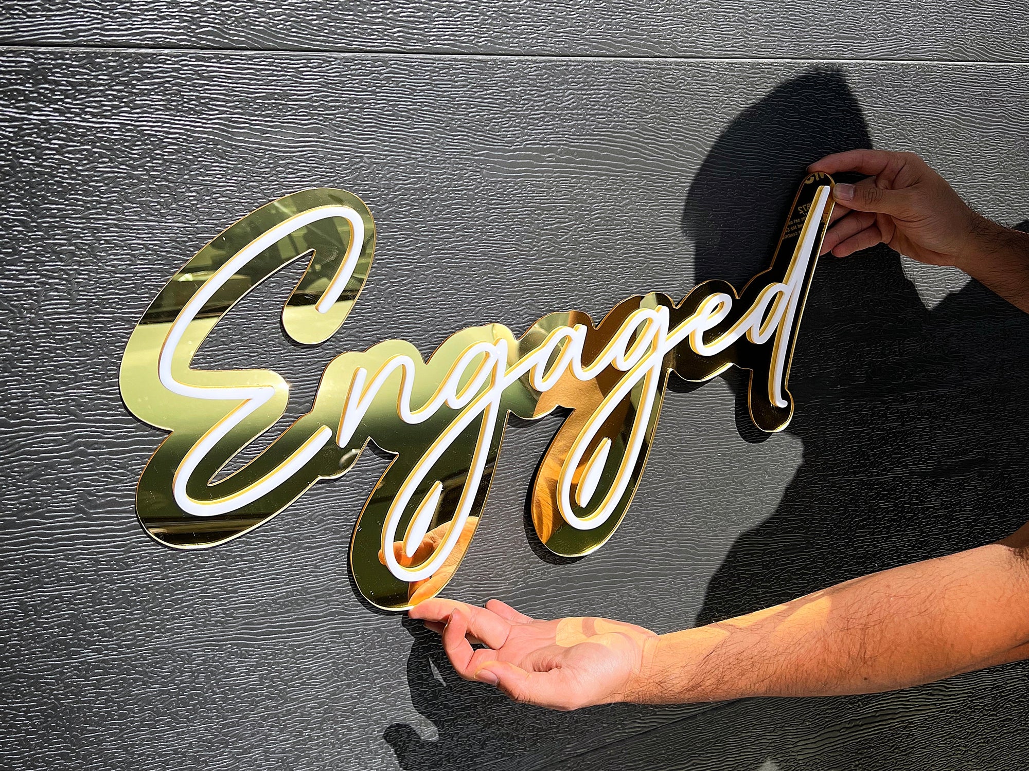 Custom Acrylic 3D Double Layered Name Sign, Personalised Rose/ Gold Mirror Names, Ceremony/ Event/ Bridal Shower/ Wedding/ Engagement/ Birthday Signage 