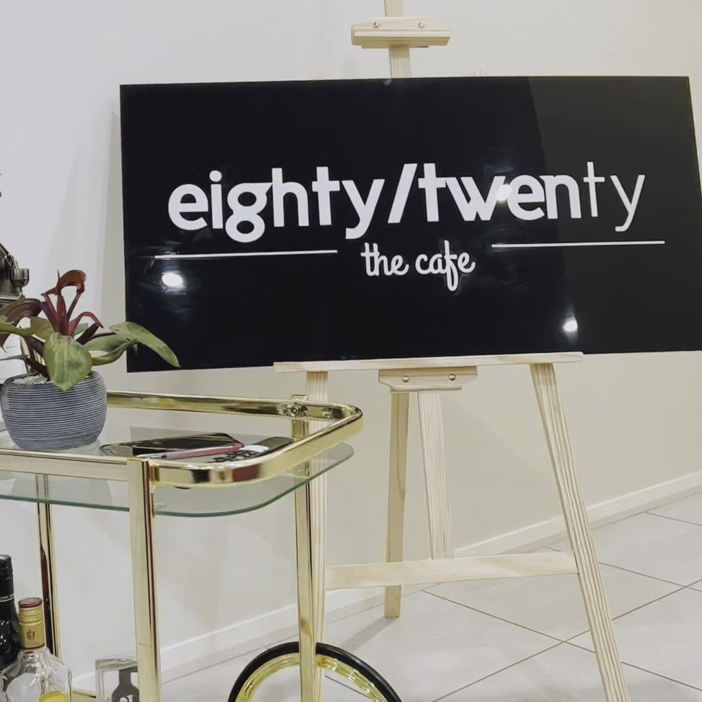 Custom Acrylic 3D Double Layered Business Logo Sign, Personalised Rose/ Gold Mirror Names, Coffee, Retail, Spa, Eyelash Signage