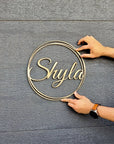 Custom Sribble Circle Name Hoop Sign