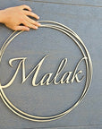 Custom Sribble Circle Name Hoop Sign