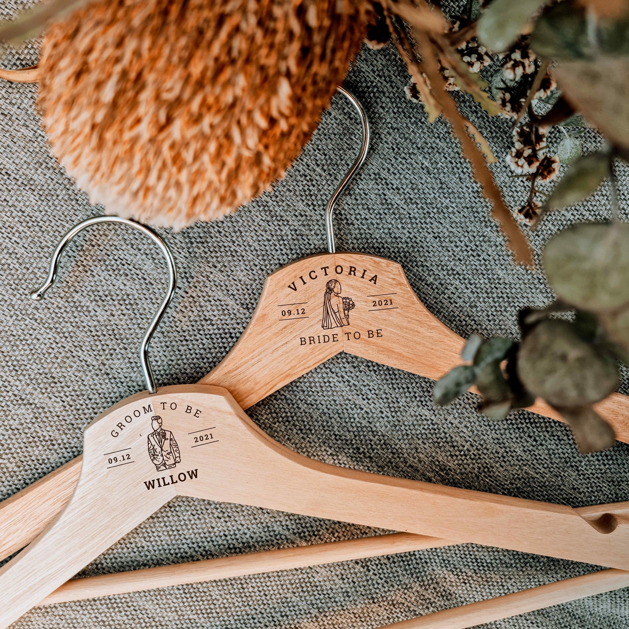 Personalised Wooden Engraved Coat Hanger