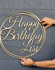 Happy Birthday Sribble Circle Custom Name Hoop Sign, Christening/ Baptism Shower/ Bespoke Signage, Personalised Custom Laser Cut Event Wooden Newborn Baby Name Signs, Photo Prop/ Party Decor Australia