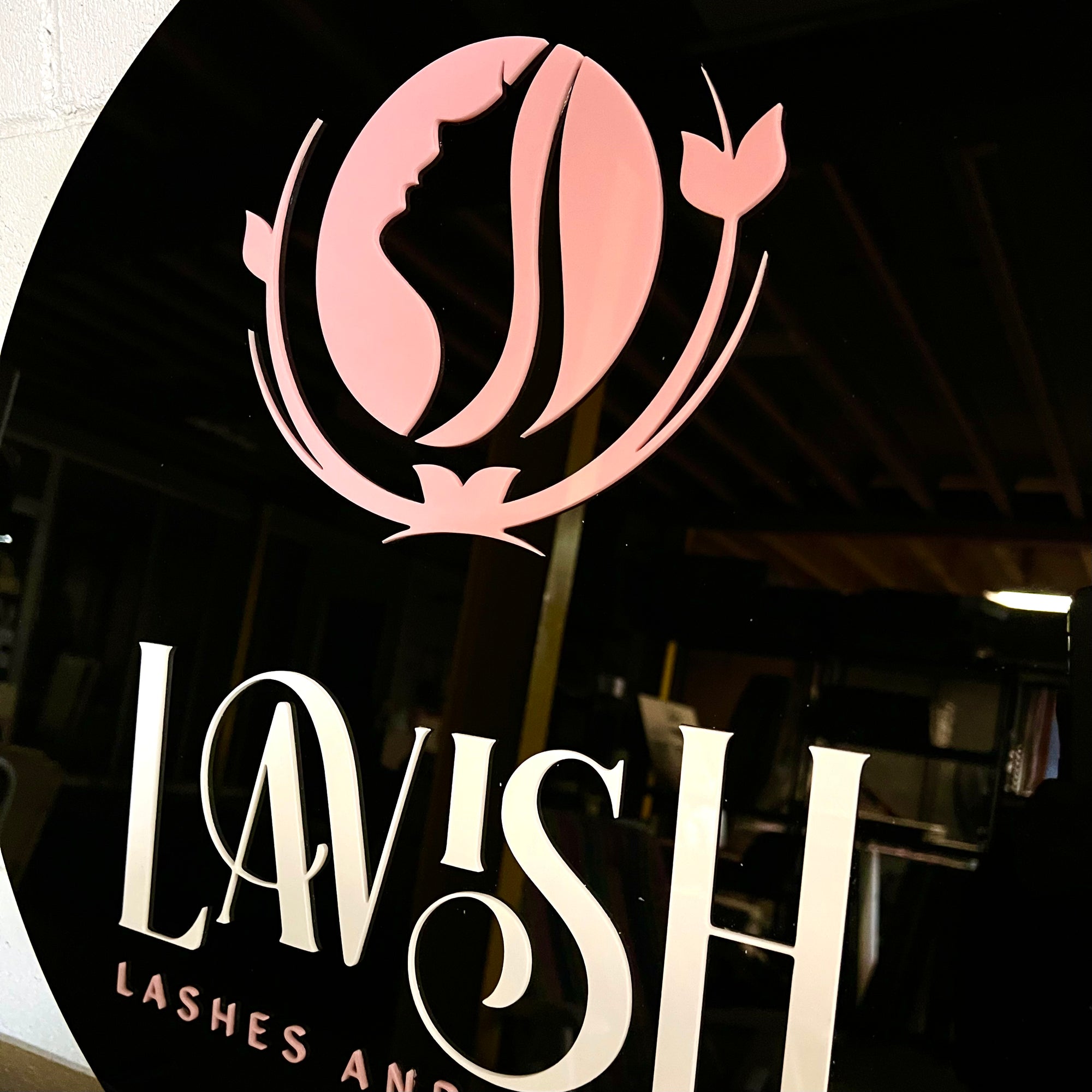 Custom Made Colour  Acrylic 3D Double Layer Business Round Sign on Wall/ Door, Office Retail/ Commercial Shop Logo Plaque, Personalised Name Signage