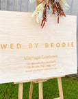 Custom Timber Business Logo Welcome Sign, Personalised Rustic/ Vintage/  Boho, Country Hippie style Wooden Wedding, Ceremony/ Event/ Engagement/ Bridal Shower/ Birthday Signage on Easel