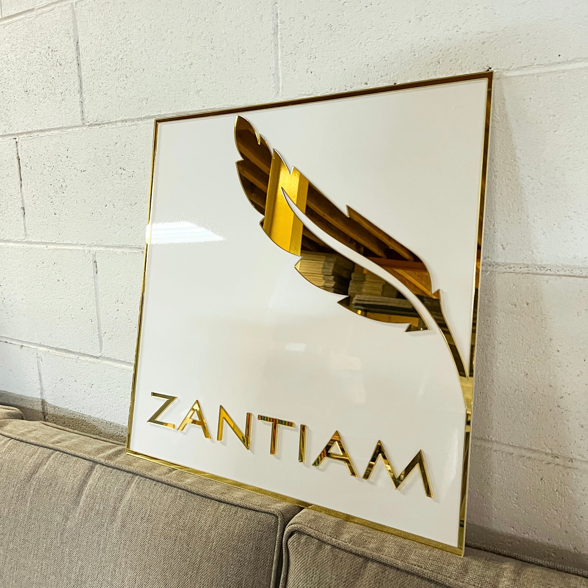 Custom Made Acrylic 3D Double Layer Business Square Sign on Wall/ Door, Office Retail/ Commercial Shop Logo Plaque, Personalised Name Signage