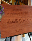 Custom Timber Wedding Welcome Sign, Personalised Rustic/ Vintage/  Boho, Country Hippie style Wooden Names, Ceremony/ Event/ Engagement/ Bridal Shower/ Birthday Signage on Easel