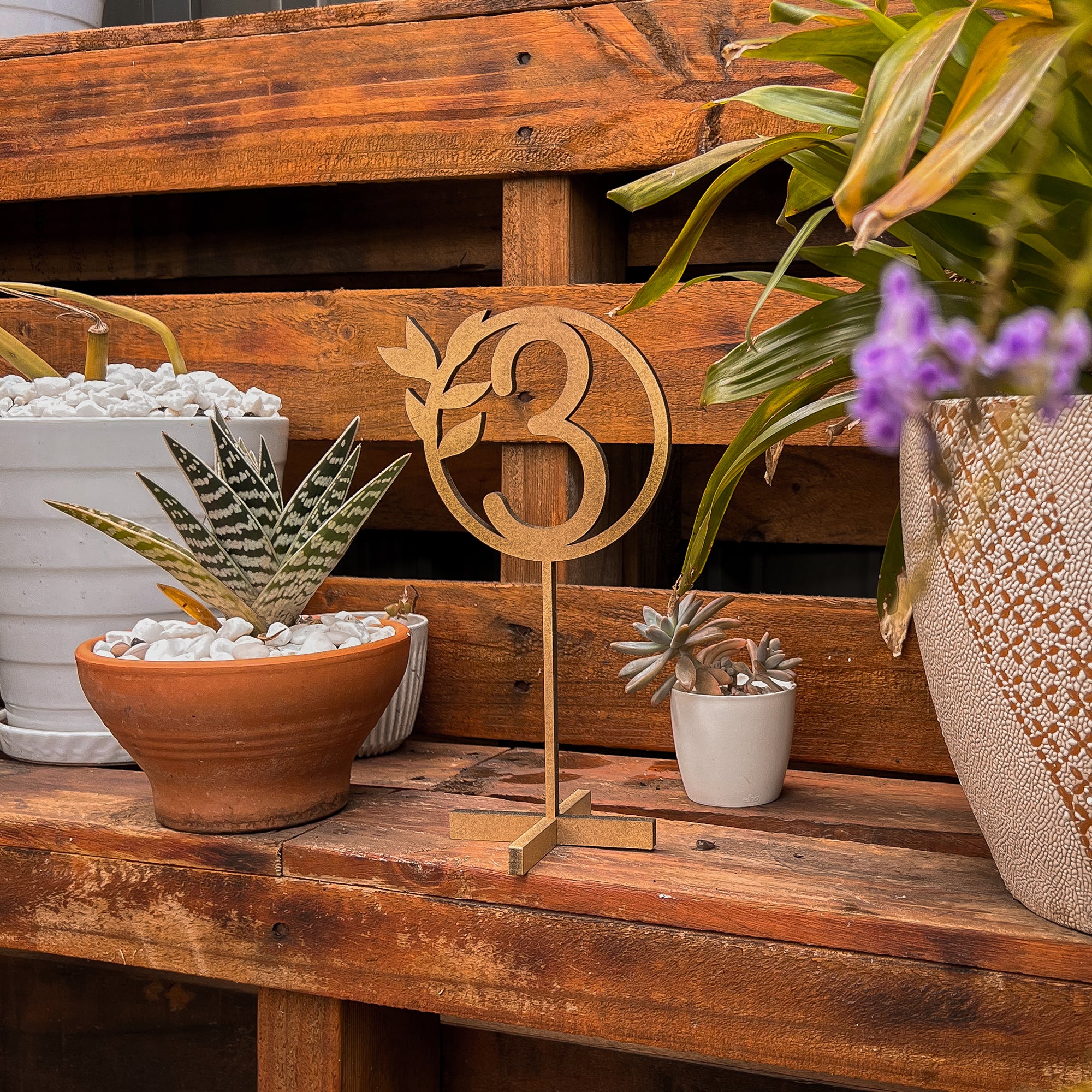 Custom Wooden/ Mirror Acrylic Wedding Wreath Table Numbers, Rustic/ Vintage Numbers for Restaurant, Functions &amp; Dinner, Event Party Decor